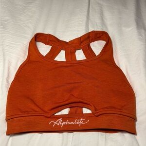 Alphalete Trinity Burnt Orange Sports Bra